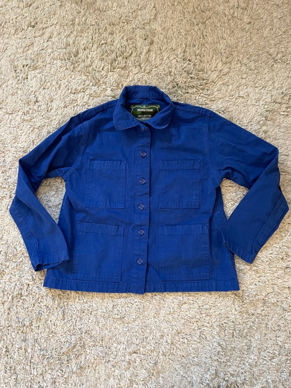 Big Bud Press Royal Blue Cotton Worker Jacket